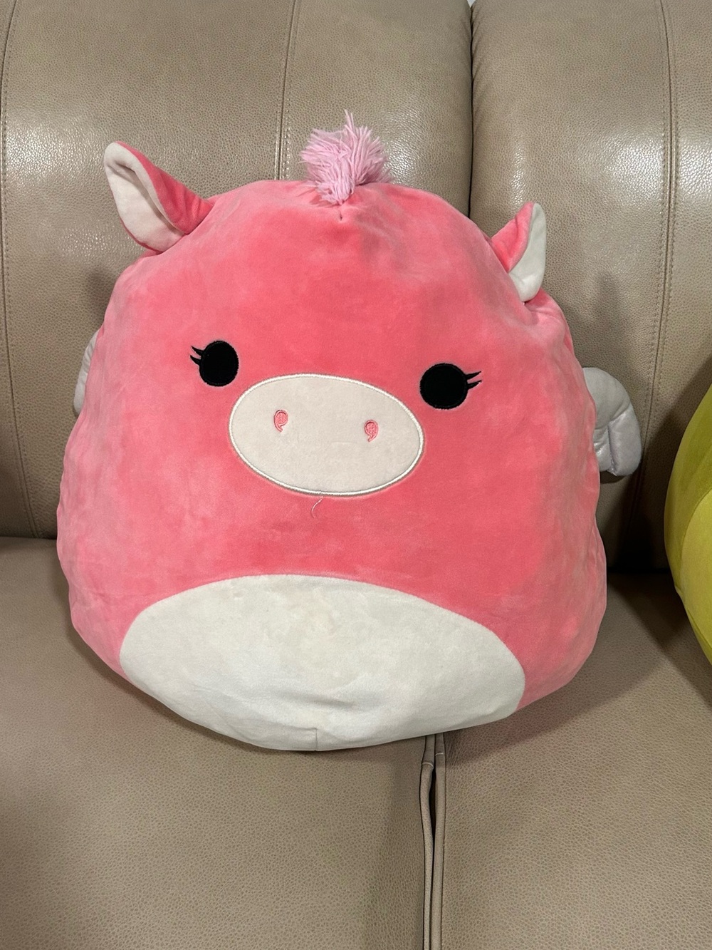 Squishmallows Pink & White Unicorn Plush Pillow